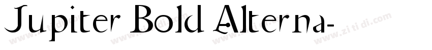 Jupiter Bold Alterna字体转换